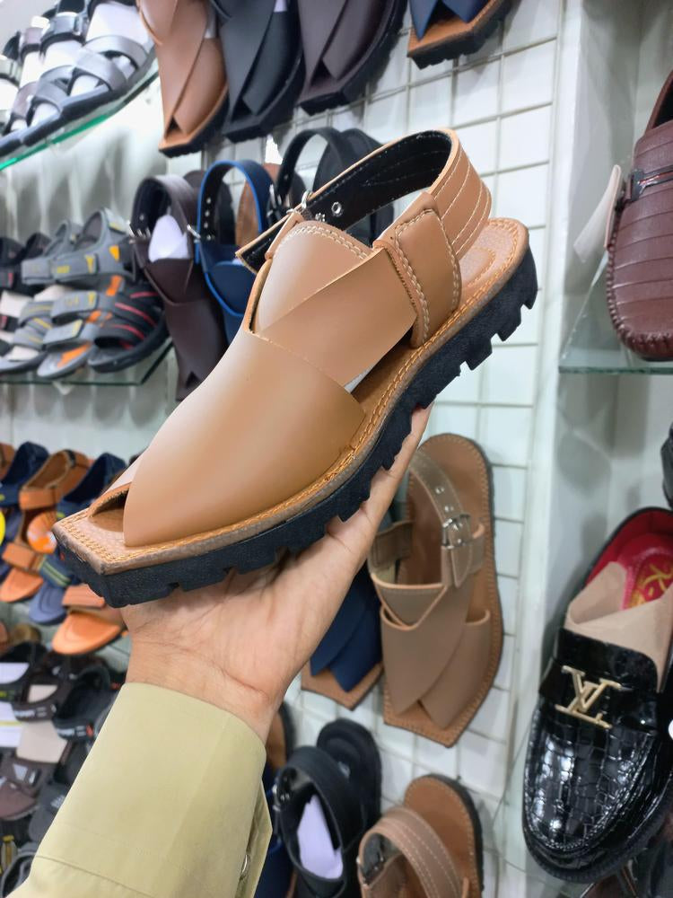 Men's Leather Peshawari Chappal