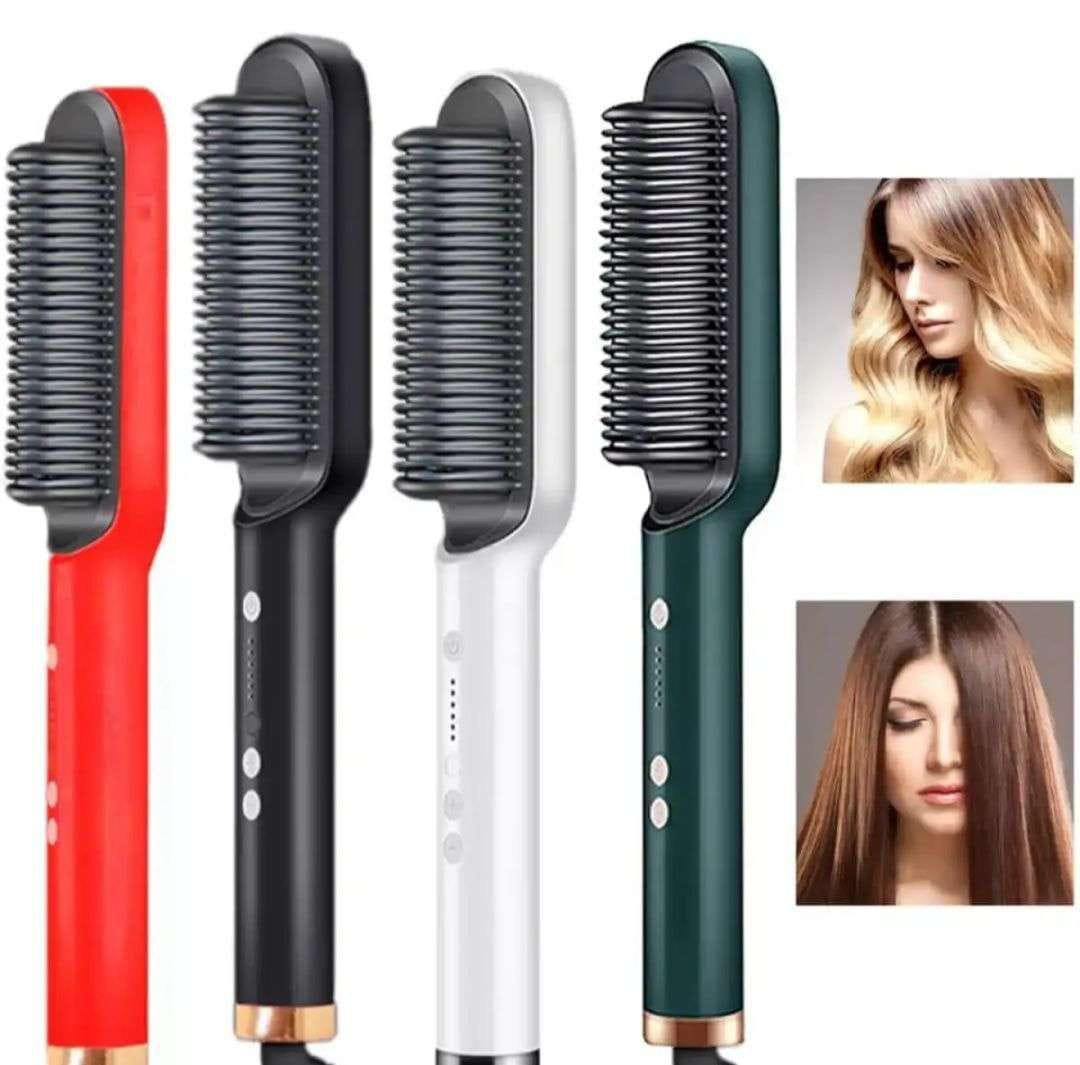 Fast Heating Hair Straightener Brush with Anti-Scalding Design